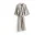 Waffle Bathrobe, stripe dusty blue