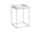 Tray Table 30x30 High, white / silicone coated steel
