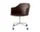 Rely Armchair HW48, polished aluminium / burnt umber