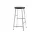 Cornet Bar Stool Low Chromed Steel, soft black