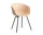 AAC 26 Chair Black Powder Coated Steel, pale peach