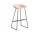 AAS 38 Bar Stool High Black Steel, pale peach