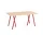 Loop Stand Table 160, oak/maroon red