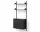 Wall Shelf 1900 Cabinet Tall w. Doors, black ash/black