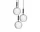 Miira 3 Pendant Large, rock grey/optic clear
