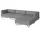 Orlando O2 Garden Sofa w. chaise longue, dark grey