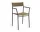 Vev Dining Chair with Armrest, black