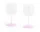 Tint Wine Glass, set of 2, clear, jade light pink and light pink