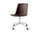 Rely Side Chair HW21, polished aluminium / burnt umber