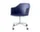 Rely Armchair HW48, polished aluminium / midnight