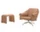 Bascule Lounge Chair Lowback & Bench, Cento / pink mustard
