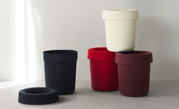 Normann Copenhagen Hide Poufs and Bins