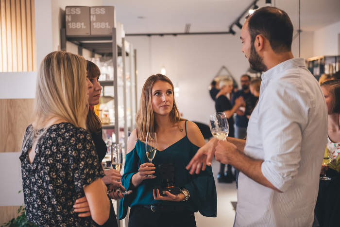 Barbora Říhová (DesignVille), Mads Lauritsen (Normann Copenhagen) – DesignVille Showroom Opening 2018